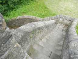 View of east parapet south end leading to steps down from Newton Cap Bridge, Bishop Auckland July 2016